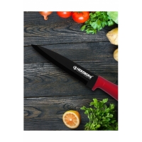 Set cutite 8 piese cu suport din acril Herzberg, rosu, HG-MSN8RD